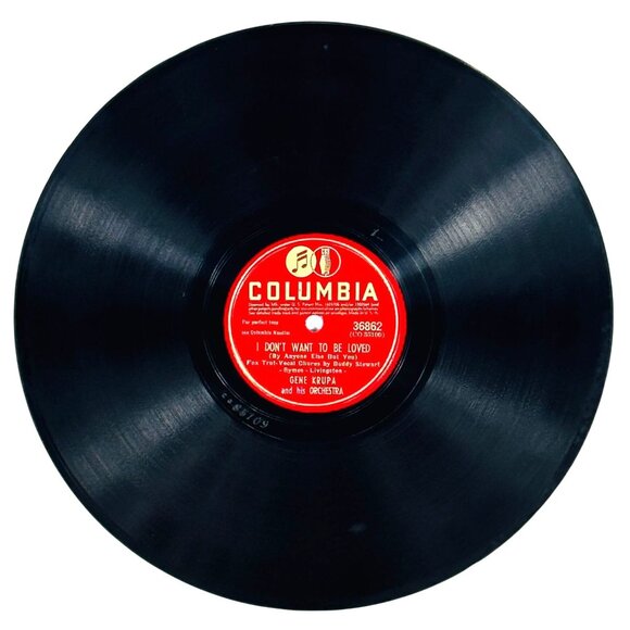 Gene Krupa I Don’t Want To Be Loved 10in Shellac 78 RPM Columbia 36862 - Picture 1 of 4